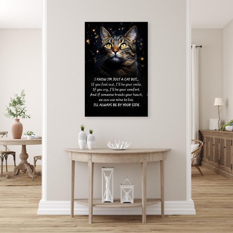 «I Know Im Just A Cat», reproduction d'art graphique sur toile tendue 1 pièce, H 20 po x l 16 po x P 1,25 po