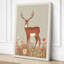 Meadow Deer Mid-Century - Wrapped Canvas-888827026-888827030
