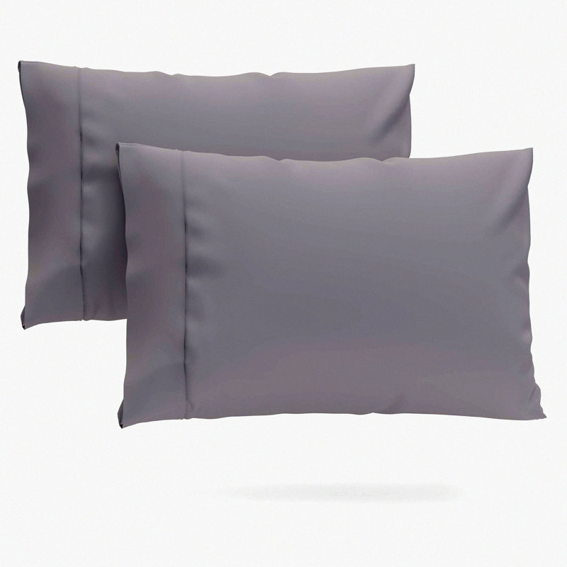 Rayon From Bamboo Cool Ultra Soft Pillowcases - Breathable & Cooling Bedding Set for All Seasons - 2 Piece CS21-1227, Gray