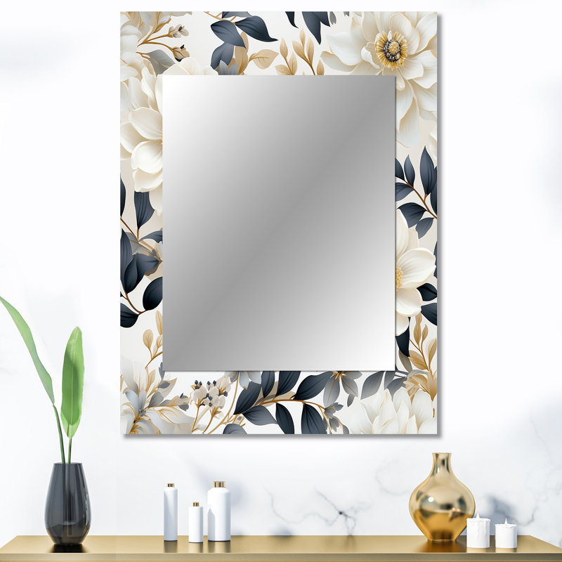 Miroir mural Antha Ethereal Blooms - Plants, 40 po x 30 po
