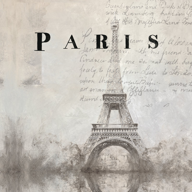Transitional Paris - Wrapped Canvas Print, 122cm H x 122cm W x 3.8cm D