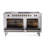 ILVE Nostalgie II Noblesse 60 in Dual Fuel Range 7 Burner, Griddle, Frenchtop-103962110-103962093