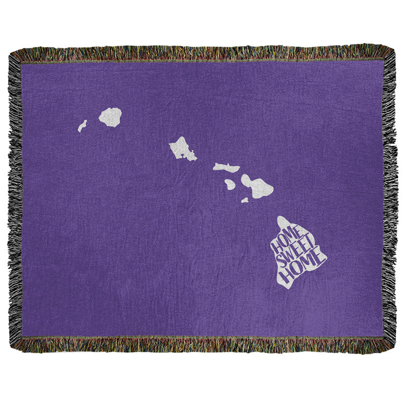Jeté en coton tissé doux hawaii, l 37 po x L 52 po, Mauve
