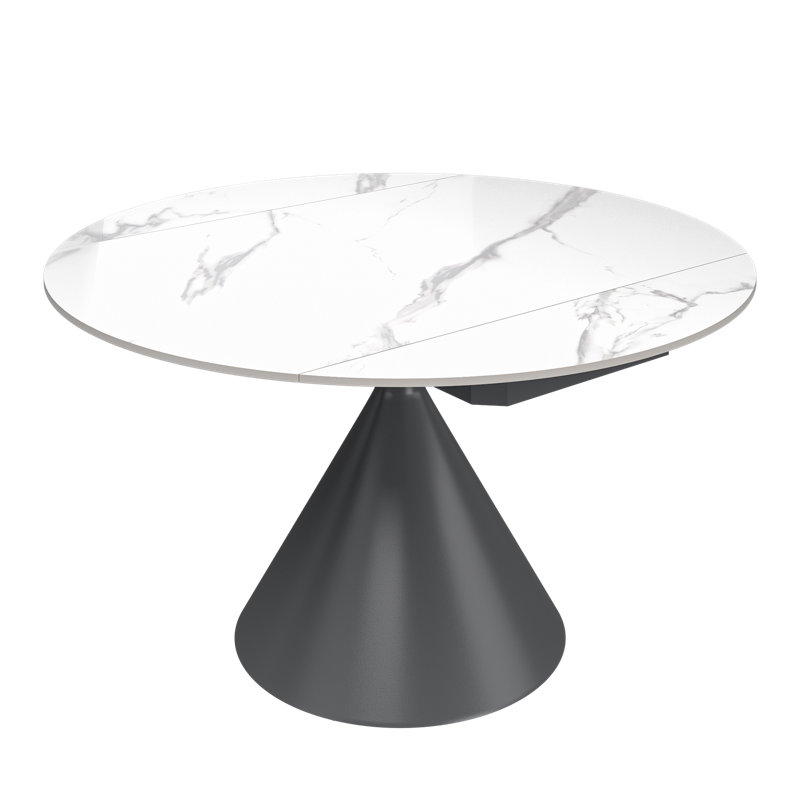 Avaeyah Round 135cm Extendable Dining Table, White