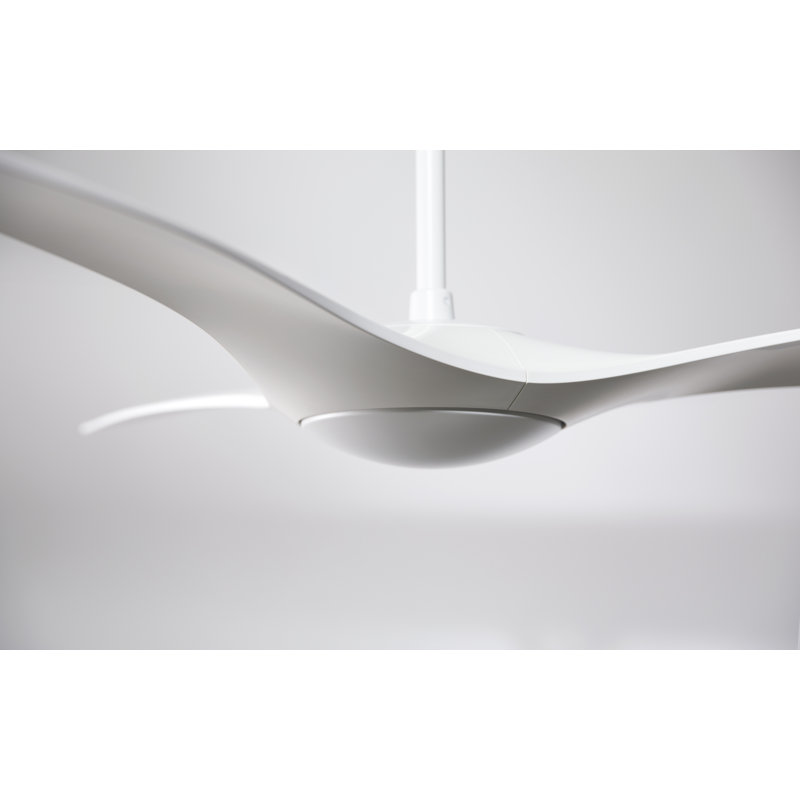 IC Brisa Downrod Ceiling Fan, Wall Control, Matte White