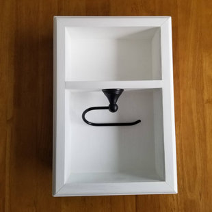 Porte-papier hygiénique encastré avec niche de rangement