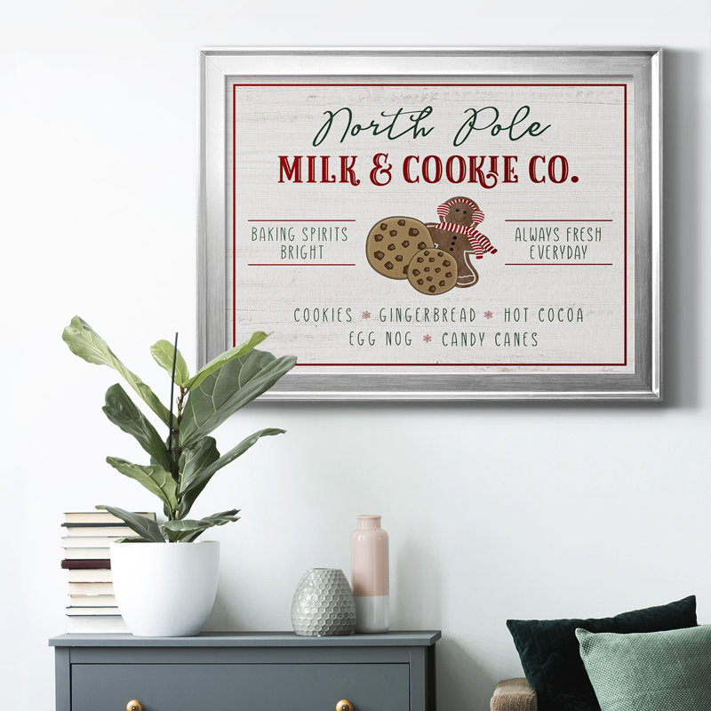 Milk and Cookie Co - reproduction de photo sur toile, H 26,5 po x l 36,5 po x P 1 po, Argent