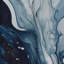 Blue Grey Ethereal Elixir I - Modern Room Darkening Abstract Curtain - 1 Panel-107826500