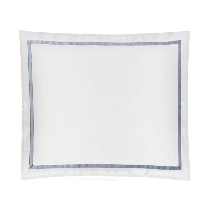 ESTATE Sham, Euro, white/ ocean blue