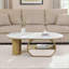 Table basse ovale moderne avec pieds dorés - rangement compact pour le salon, assemblage facile-302806194-302806195