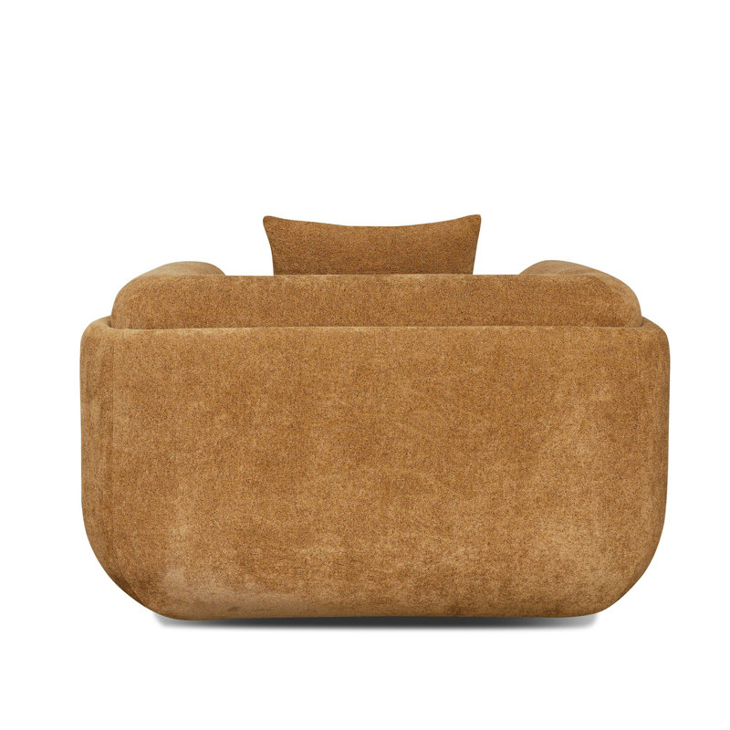 Danya - Chaise moderne en tissu orange