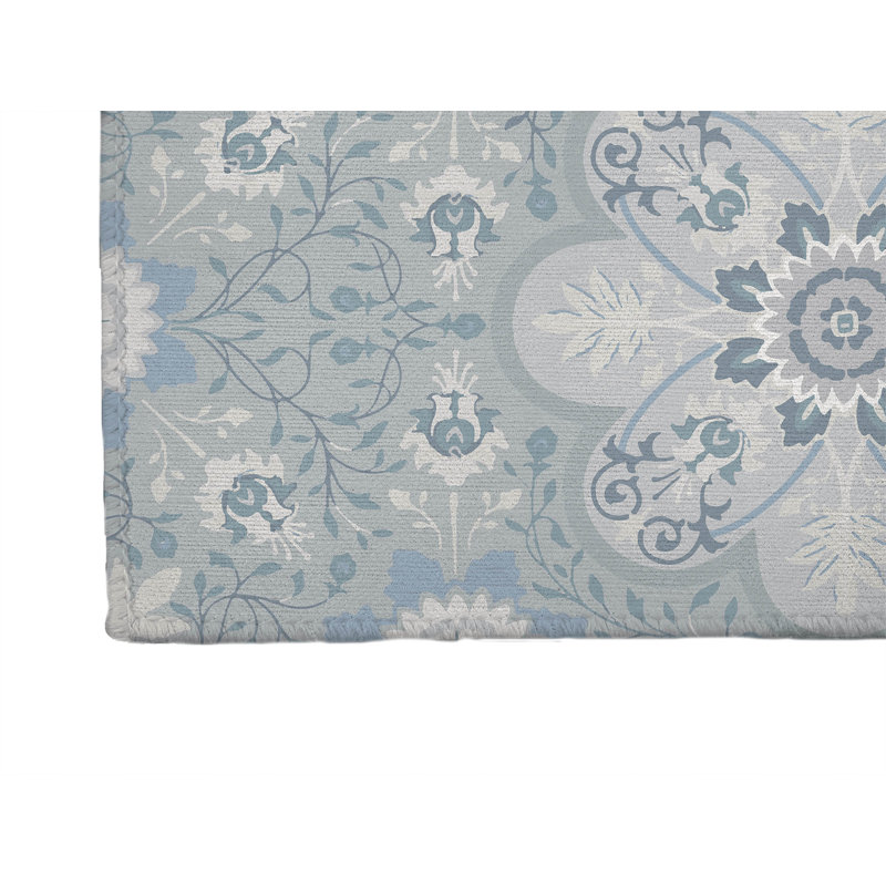 Skyler Laundry Mat, Gray Blue, Rectangle 4' x 6'