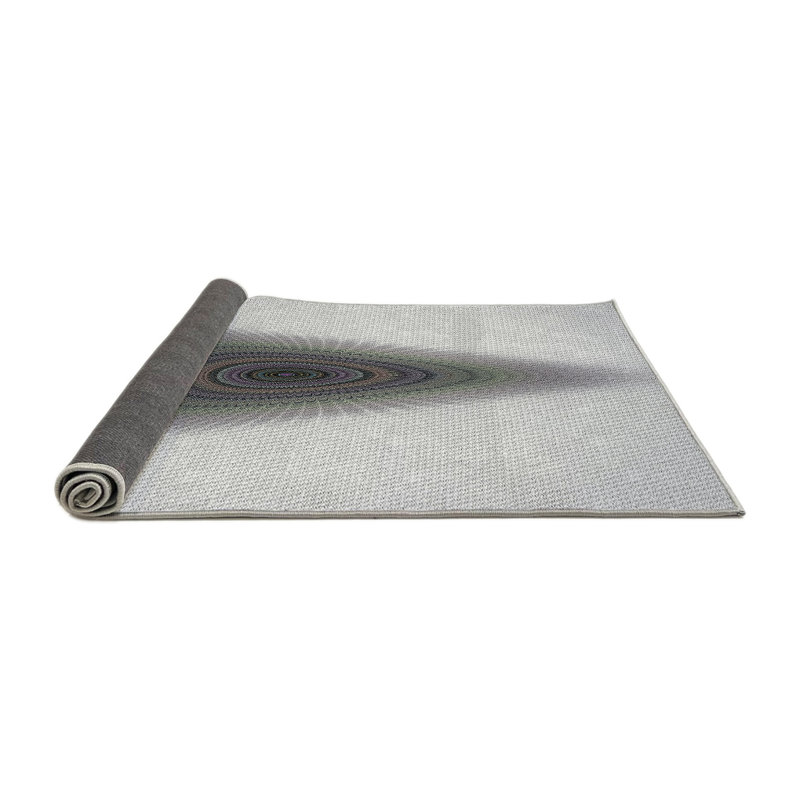 Tapis gris, Rond 8 pi