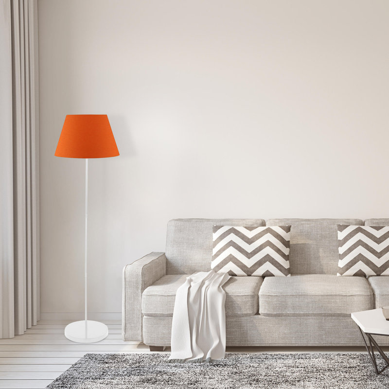 Lampe sur pied 55 po Christiana, Orange, Blanc