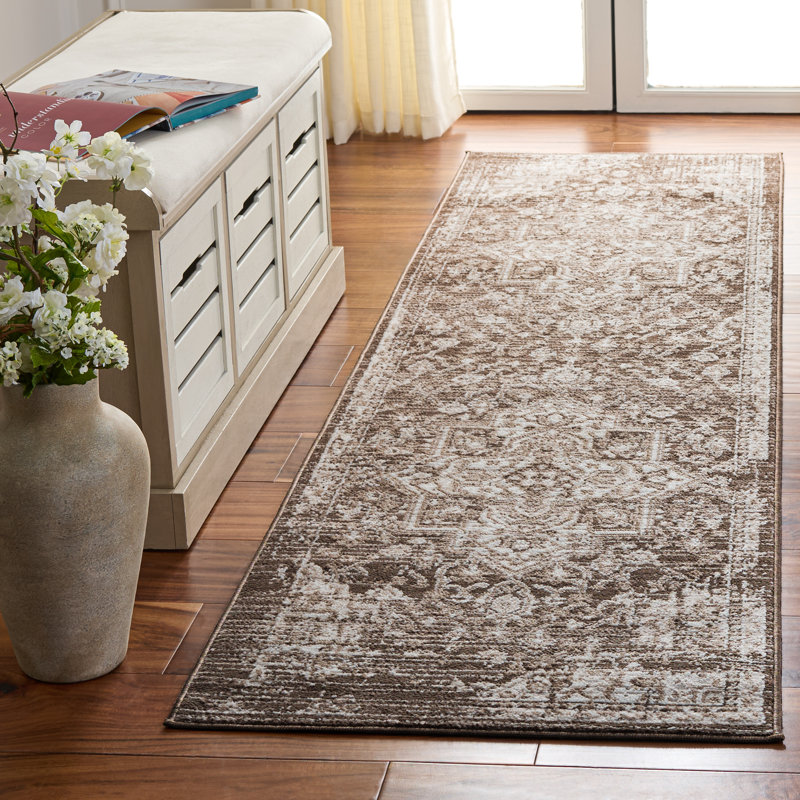 Chamber Power Loom Polypropylene Plastic; Polyester; Jute/Sisal Oriental Indoor Rug, 2'-2" x 8'-0" Runner