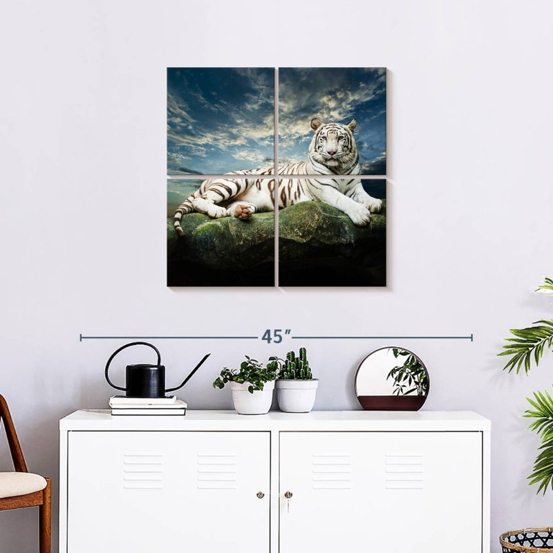 Tigre blanc Brampt, H 26 po x l 26 po