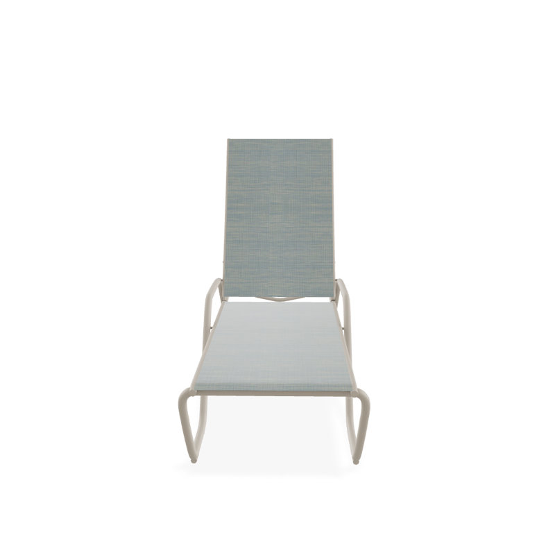Outdoor Rust-Resistant Metal Chaise Lounge, Textured Desert, Baja