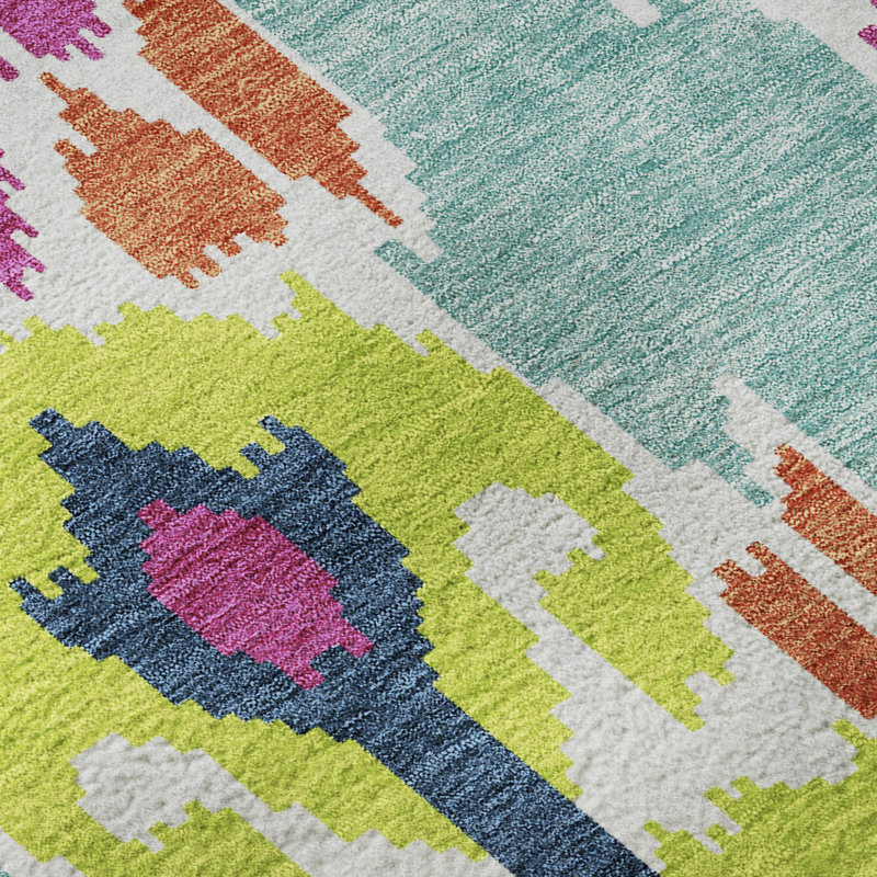 Premium Machine Washable Prisco Pink Rug, Rectangle 1'8" x 2'6"
