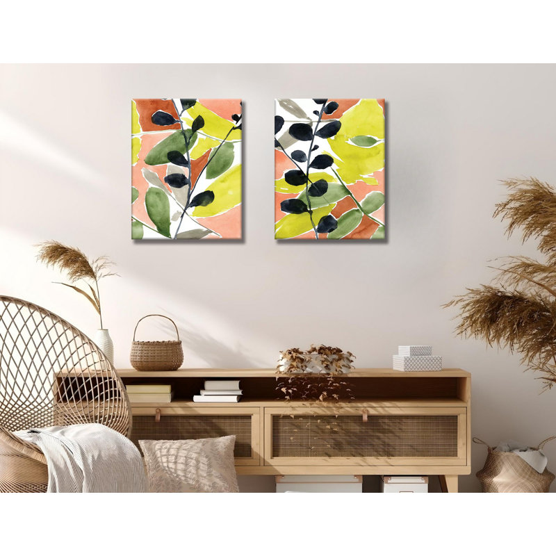 Stunning Decorative Canvas Paintings (2 Pieces), 11.8 x 15.7 inches Each | 50% Cotton / 50% Polyester, Digital Printing on Canvas | Elegant Wooden Frame (0.8 x 1.2 inches) | Perfect for Home Decor & Art Enthusiasts