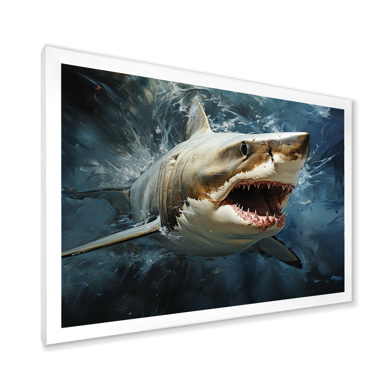 Sark Mako Momentum sur impression sur toile, Cadre simple blanc, H 34 po x l 44 po x P 1,5 po