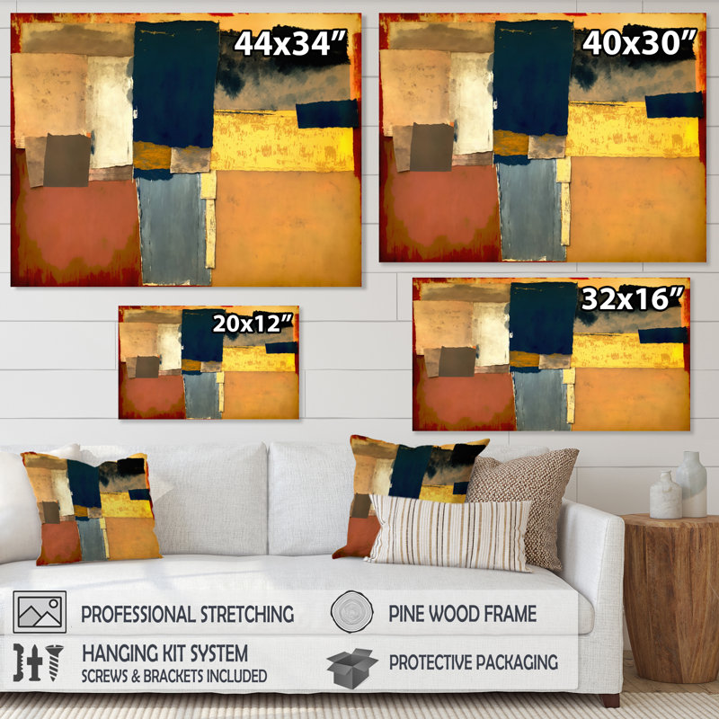 «Blue Sky Above Redend Point VI», art mural abstrait sur toile, L 40 po x H 30 po, Toile tendue