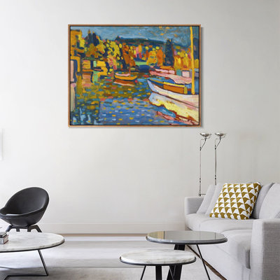 " STUDY FOR AUTUMN LANDSCAPE WITH BOATS " by Wassily Kandinsky Print