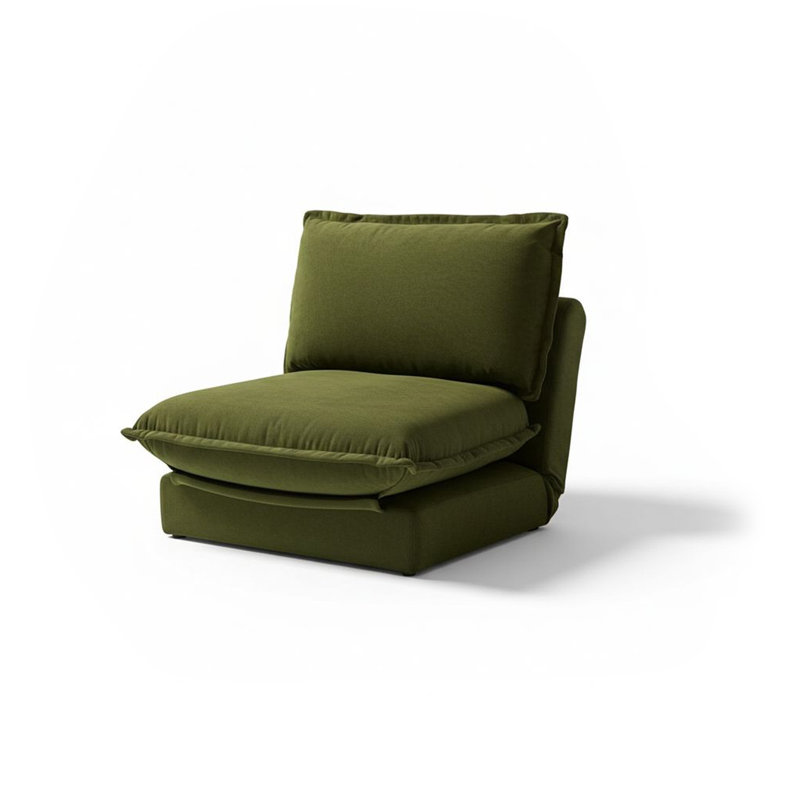 2 Seater Sofa Bed - Boucle, Green, Single