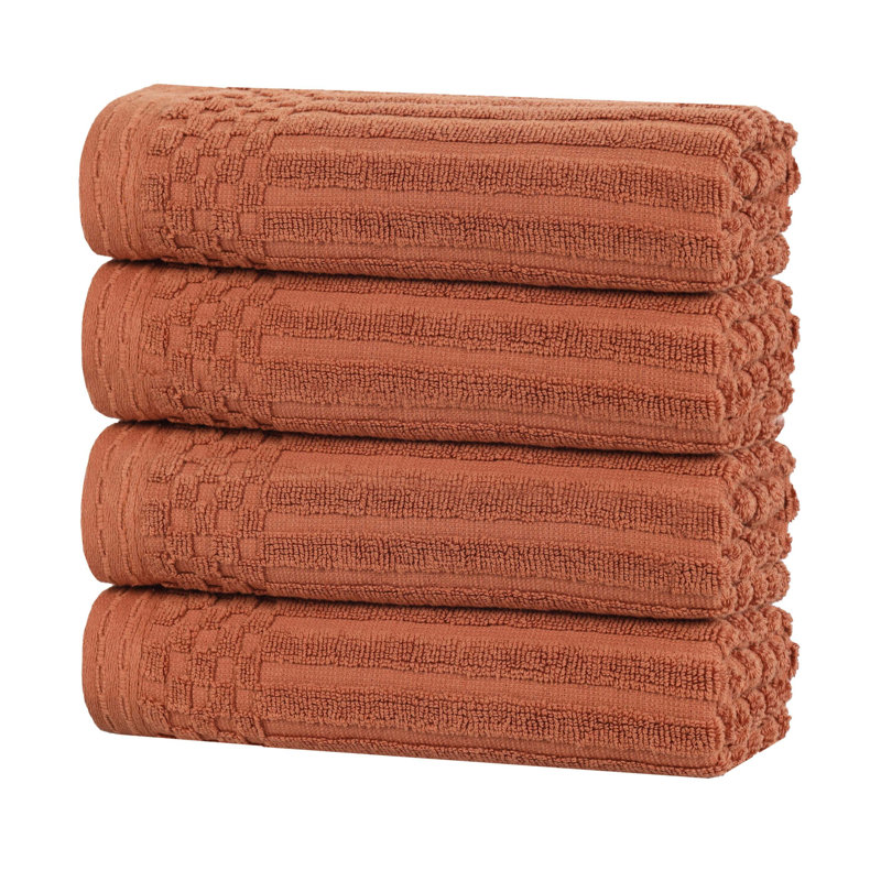 Collection de serviettes en coton Soho Spa, Rouille, Ensemble de 4 serviettes à main
