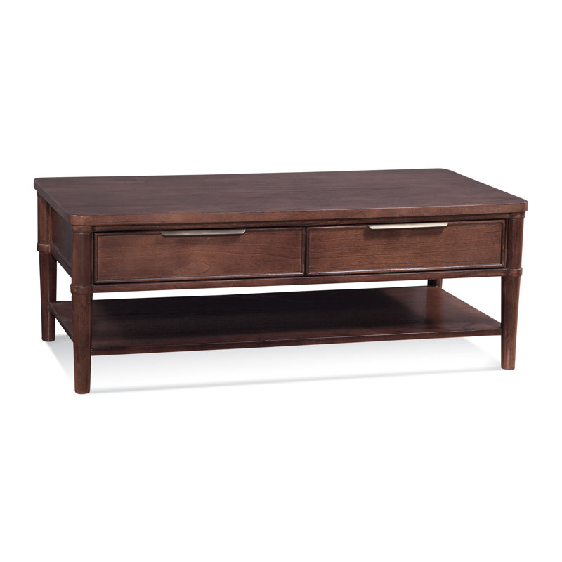 Clair Solid Wood Coffee Table, Java