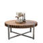 Table basse de 31,4 pouces fabriquée à la main avec grain de bois naturel, peu encombrante et pratique pour les petites maisons