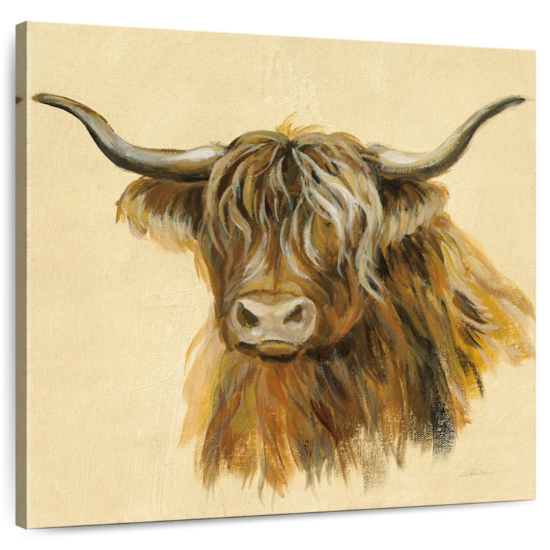Crowle Highland Animal Cow, H 10 po x l 10 po