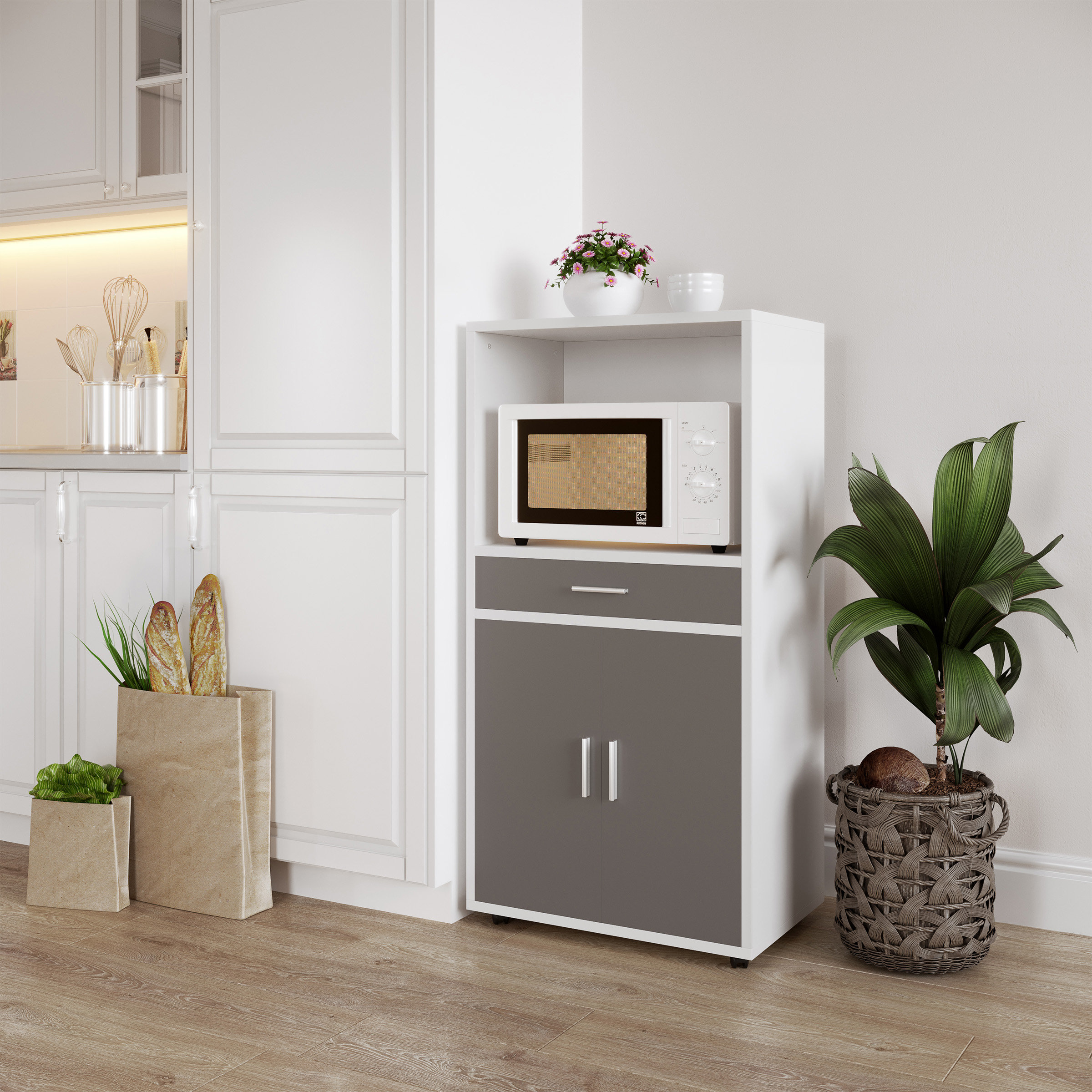 Ebern Designs Ednesha 46.75'' Kitchen Pantry & Reviews | Wayfair