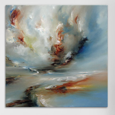 Peinture sur toile tendue, "light torsion", H 18 po x l 18 po x P 1,5 po, Toile tendue, Pas de tapis