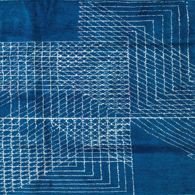 Tapis décoratif multicolore à motif abstrait