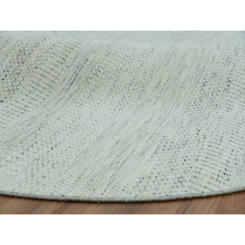 Tapis rond en laine nouée à la main 8% x 8 pi Earl Grey 8 pi x 8 pi FCE81B59815645BC9FED78A2C1C2E956