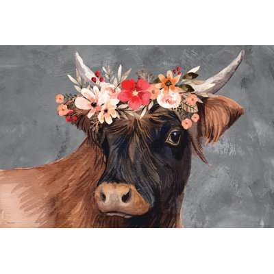 «Whimsical Floral Cow» par Nicole DeCamp