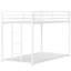 Structure de lit simple en métal blanc, support, facile à monter, garde-corps renforcés, installation simple, assemblage rapide et confortable