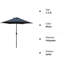 Parasol de marché Graice 4,00 po avec manivelle et contrepoids inclus-2094511339