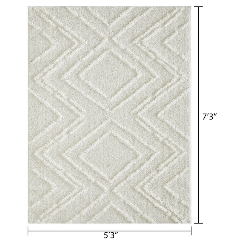 Ileah Performance Geometric Indoor Rug, Rectangle 5'3" x 7'3"