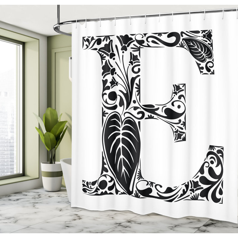 Shower Curtain with Hooks Included, 75"H x 69"W
