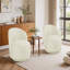 Integrated Barrel Armless Swivel Fabric Dining Chair（Set of 2）-1088541079