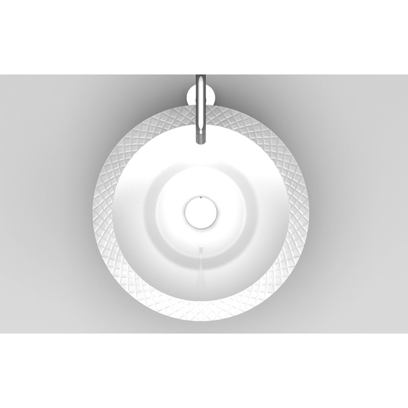 17.7'' L Bathroom Sink, White Polish