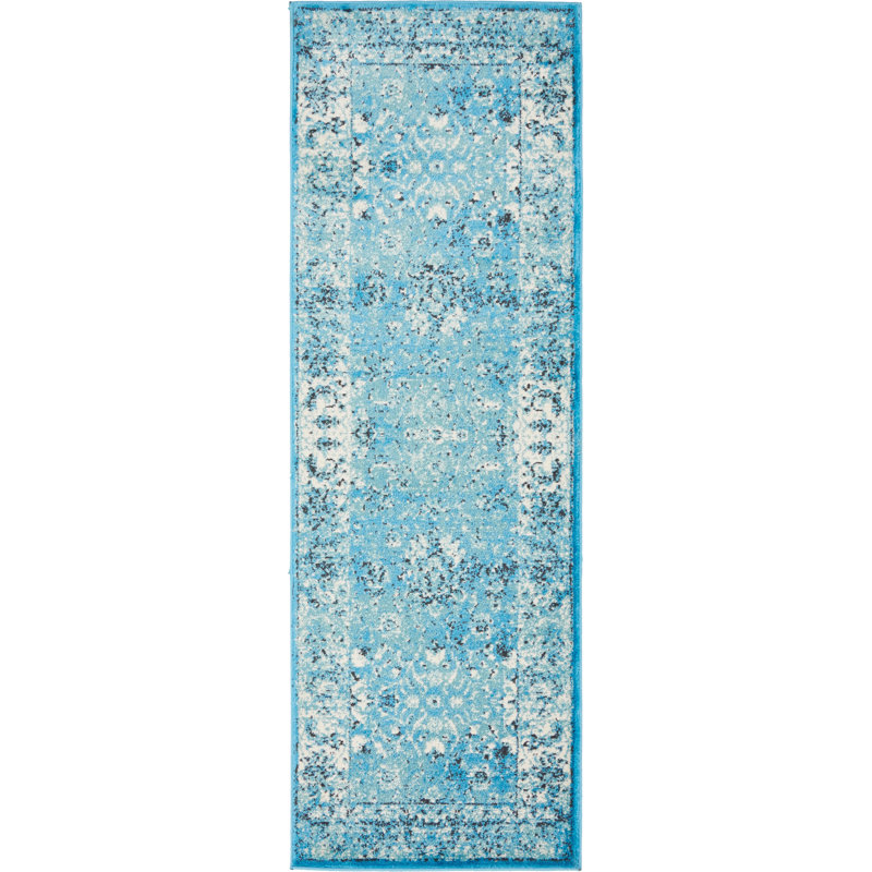 Tapis bleu Yareli, Tapis de couloir 2 pi x 6 pi 1 po
