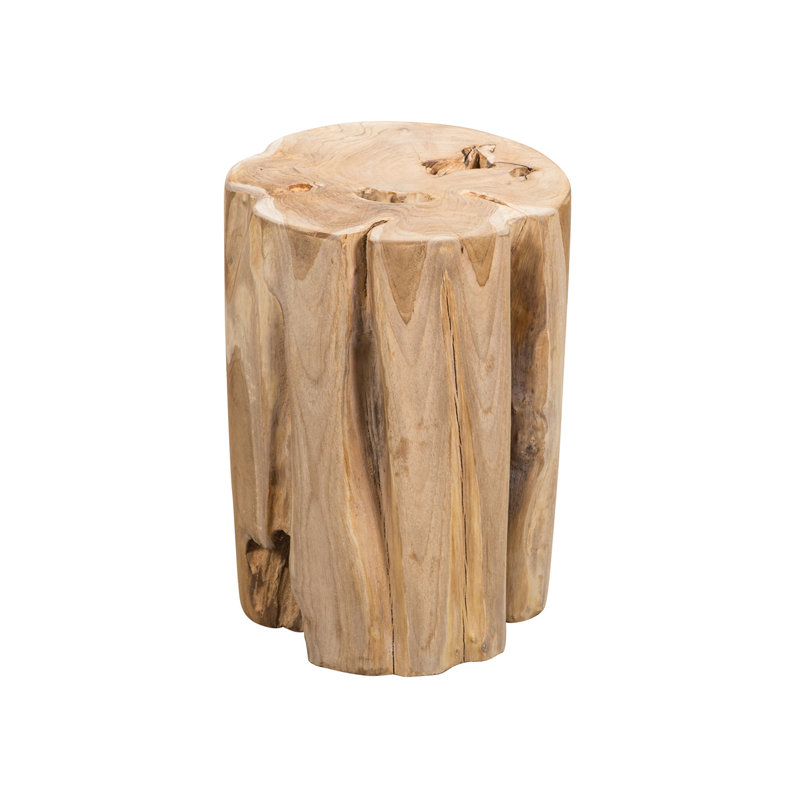Derr Solid Wood Tree Stump End Table