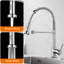 Robinet de cuisine rétractable à poignée simple avec accessoires-73259190