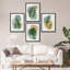 «Green Modern Leaves», œuvre d'art simple, impression encadrée, affiche, salle de bain, petit art mural-104788228-104788233