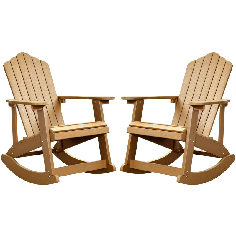 Chaise Adirondack berçante d'extérieur FCR2, Bois lubrifié