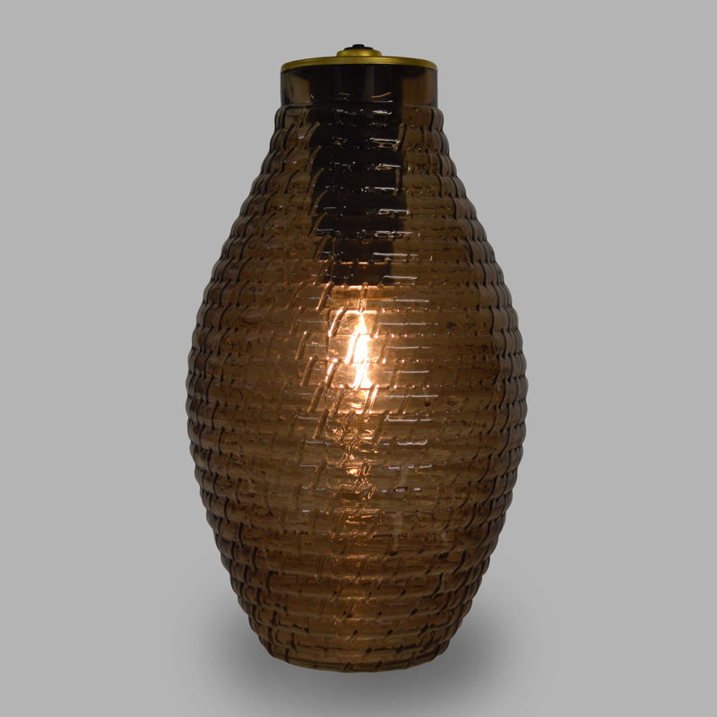 Glass Table Lamp, Brown