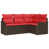 Structure brune / coussin rouge est en rupture de stock sélectionné
