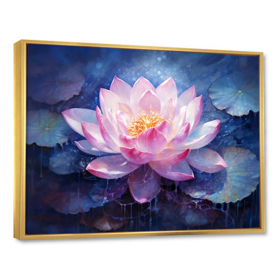 Lotus luminescence sur toile